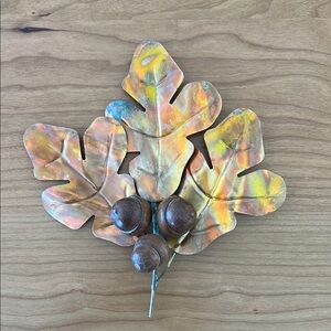 Oak leaves with acorns